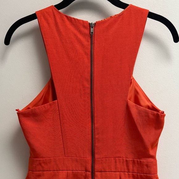 TOPSHOP Women's Orange Sleeveless Cut Out Shorts Jumpsuit - Size 6 - Picture 5 of 10